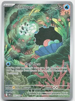 Clamperl 195/182 Illustration Rare Destined Rivals Pokemon Holo Near Mint - Image 1