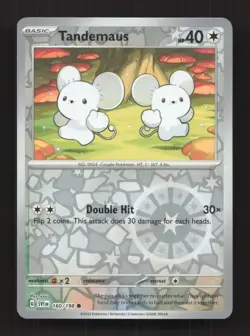 Tandemaus 160/198 Common Scarlet & Violet Pokemon Reverse Holo Near Mint - Image 1