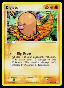 Diglett 61/112 FireRed & LeafGreen Common Lightly Played - Image 1