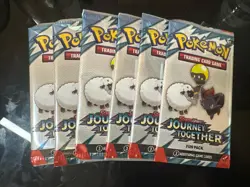 6x Pokemon Scarlet and Violet Journey Together Fun Booster Pack Lot SEALED - Image 1