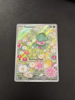 New Pitch Black TCG Fomantis 085/084 Illustration Rare Holo Full Art - Image 1