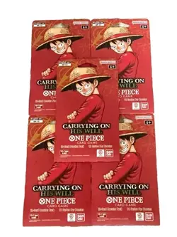 One Piece OP-13 Carrying On His Will Sleeved Booster Pack Lot x5 English Sealed - Image 1