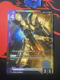 Gundam Card Game Dual Impact GUNDAM GUSION REBAKE #GD02-055LR Legend Rare Holo - Image 1