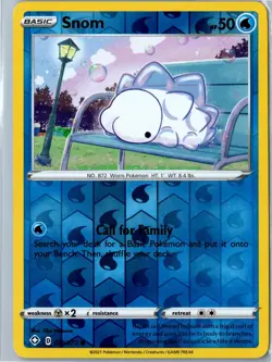 Snom Shining Fates 029/072 Common Reverse Holo Lightly Played - Pokemon Card - Image 1