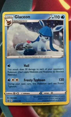 Pokemon TCG Glaceon SWSH192 SWSH Promo Cards Holo Eng Promo Stage 1 110 HP - Image 1