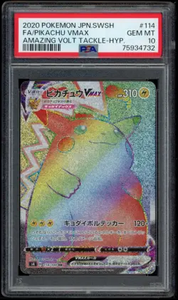 Pikachu Vmax 114/100 PSA 10 - AMAZING VOLT TACKLE - POKEMON CARD - Image 1