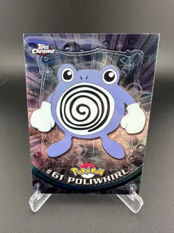 Poliwhirl #61 Holo Topps Chrome Trading Cards Series 1 Pokemon NM - Image 1