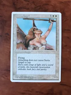 Serra Angel MTG Magic the Gathering Card NM Near Mint Fourth 4th Edition - Image 1