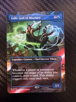 Loki, God of Mischief (Non-foil) [Borderless] Marvel Super Heroes 0343 Rare MTG - Image 1