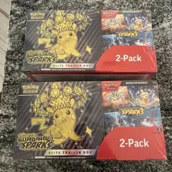 2x Pokemon Surging Sparks ETB & Booster Bundle Costco 2-pack. Factory Sealed - Image 1
