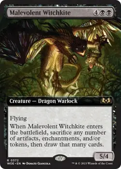 Malevolent Witchkite (Extended Art) - 372 / English / Near Mint MTG - Image 1