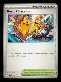 Pokemon Card Paradise Resort PORTUGUESE SVP 150 World Championships Promo 2024 - Image 1