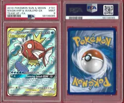 Pokemon Magikarp & Wailord GX 161/150 Team Up PSA 9 Englisch - Image 1