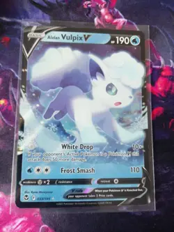 Pokemon Card Alolan Vulpix V 033/195 Silver Tempest - Image 1