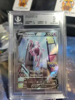 BGS 9 MINT MEWTWO V #072 ULTRA RARE 2022 POKEMON GO POKEMON TCG - Image 1