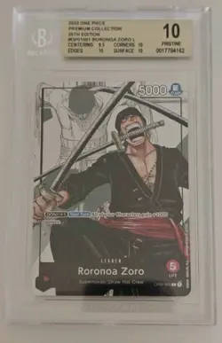 2022 One Piece Premium Collection 25th Edition Zoro OP01 001 BGS 10 - Image 1