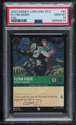 2023 Lorcana - Rise of the Floodborn 2 Foil Flynn Rider Confident Vagabond #81 - Image 1