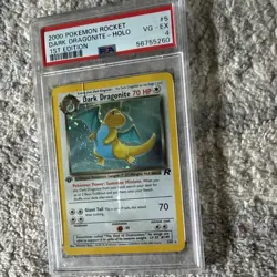 Pokemon Team Rocket Dark Dragonite 1st Edition Holo 5/82 PSA 4 (2000) - Image 1