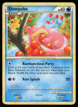 Slowpoke 66/90 Common HGSS Undaunted Pokemon LP - Image 1