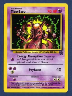 Mewtwo 14 Promo Wizards Black Star Promos Pokemon Moderately Played - Image 1
