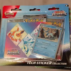 Pokemon TCG Prismatic Evolutions Tech Sticker Collection 3 Packs Leafeon Lot - Image 4