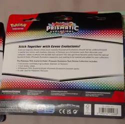 Pokemon TCG Prismatic Evolutions Tech Sticker Collection 3 Packs Leafeon Lot - Image 5