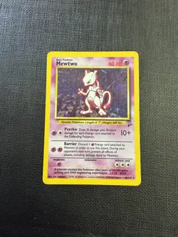 Mewtwo Base Set 2 10/130 Pokemon TCG Holo LP, Excellent Condition - Image 1
