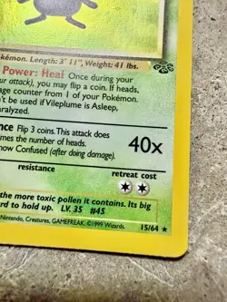 1999 Pokemon Jungle Vileplume Holo Rare #15/64 Wizards of the Coast WOTC - Image 3