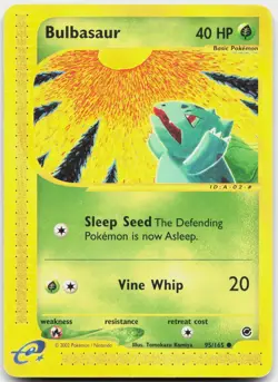 Bulbasaur 95/165 Common Expedition Base Set Pokemon Moderately Played - Image 1