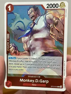 Monkey.D.Garp OP13-016 Rare Carrying On His Will One Piece NM - Image 1