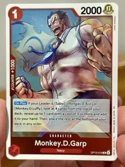 Monkey.D.Garp OP13-016 Rare Carrying On His Will One Piece NM - Image 2