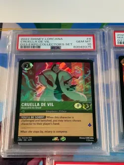 2022 Disney Lorcana D23 1st Edition Promo Cruella PSA 10 - Image 1