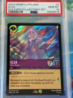 2022 Disney Lorcana D23 1st Edition Promo Elsa PSA 10 - Image 1