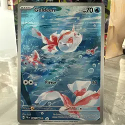 Goldeen Illustration IR Rare 087/084 Pitch Black Card in hand! Pokemon English - Image 2
