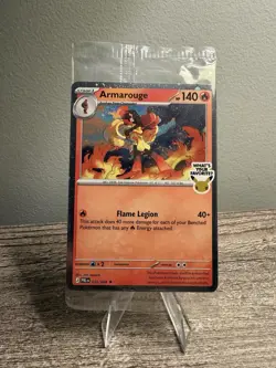 New Rare Armarouge Pokemon Best Buy Promo Card 2026 Pitch Black Collectible - Image 1