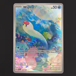 Pokemon TCG Card Wiglett 206/198 Scarlet & Violet Illustration Rare - NM - Image 1