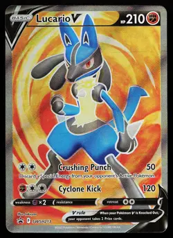Lucario V SWSH213 Holo Sword & Shield Promo Pokemon Card - Image 1