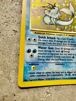 Pokemon Vaporeon 12/64 Holo Rare Jungle Set Unlimited WOTC 1999 Vintage Card - Image 2
