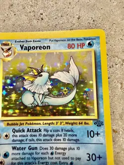 Pokemon Vaporeon 12/64 Holo Rare Jungle Set Unlimited WOTC 1999 Vintage Card - Image 4