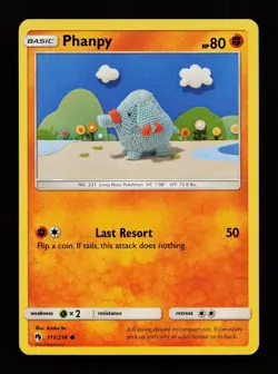 Phanpy 111/214 Asako Ito Common Lost Thunder Pokemon Cards - Image 1