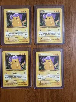 Pokemon TCG Pikachu Base Set Regular Card 58/102 NM Lot of 4 1999 Vintage Rare - Image 1
