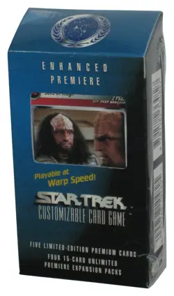 Star Trek Enhanced Premiere Customizable Card Game Expansion Packs Box 9781582364827 - Image 1