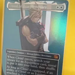 MTG Final Fantasy Cloud, Midgar Mercenary 0375 Borderless Foil Mythic - Image 2