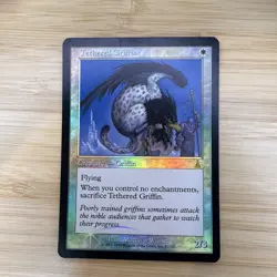 Tethered Griffin Foil 1999 Urza's Destiny MTG Card Unplayed, Near Mint Condition - Image 1