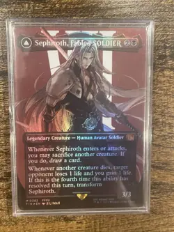 Sephiroth, Fabled SOLDIER (0382) (Borderless) Final Fantasy Foil. MTG Magic - Image 1