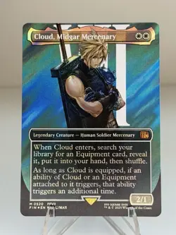 Cloud, Midgar Mercenary (Borderless) (Surge Foil) Final Fantasy Foil - Image 1