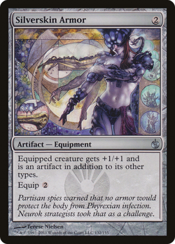 Silverskin Armor (FOIL) x1 - MTG Mirrodin Besieged MBS #132 - Image 1