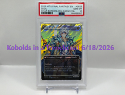 Final Fantasy MTG Cecil, Paladin/Dark Knight Borderless Surge Foil #525 PSA 10 - Image 1