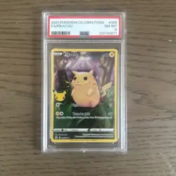 2021 POKEMON CELEBRATIONS #005 FULL ART/PIKACHU PSA 8 - Image 1