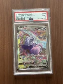 2021 Pokemon SWSH Galarian Slowking V Full Art Chilling Reign PSA 9 (179) - Image 1